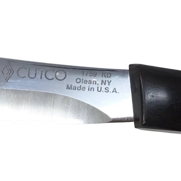 Vintage Cutco 8 Pc Steak Knife Set w/Block 1759 Knives Classic Serrated USA - Picture 9 of 11